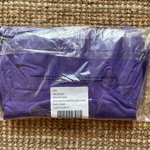 NEW Free People Paolo Midi Dress In Electric Grape Purple - Picture 6 of 14